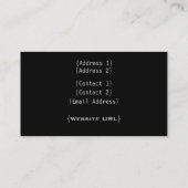 Carte de visite Super Grunge, Gris (Dos)