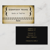 Carte de visite Super Grunge, Or (Devant / Derrière)