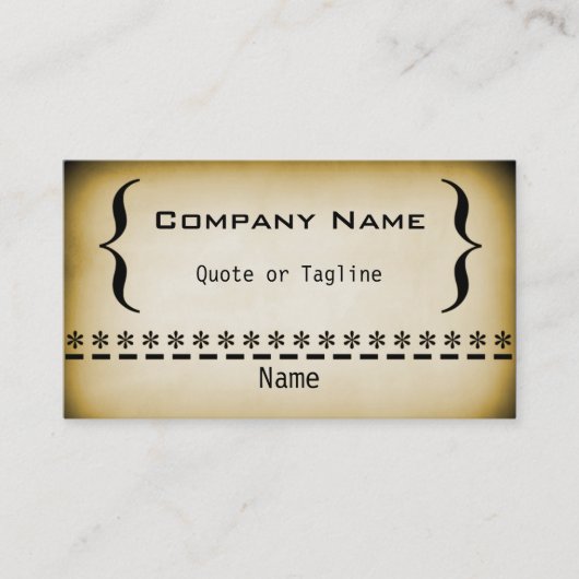 Carte de visite Super Grunge, Or (Devant)