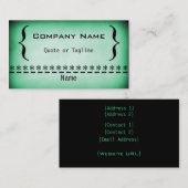 Carte de visite Super Grunge, Vert (Devant / Derrière)