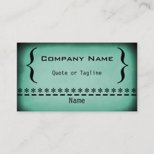 Carte de visite Super Grunge, Vert Bleu
