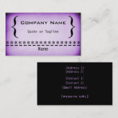 Carte de visite Super Grunge, violet (Devant / Derrière)
