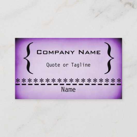 Carte de visite Super Grunge, violet (Devant)