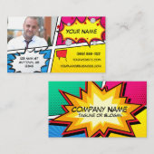 Carte De Visite Super héros de bande dessinée (Devant / Derrière)