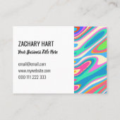 Carte De Visite Super Hipster Retro Rainbow Motif Modèle (Dos)