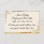 Carte De Visite Super Luxe Noir Monogramme Or (Dos)