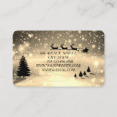 Carte De Visite Super Parfait Noël Cerf Jaune Neige (Dos)