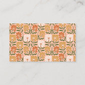 Carte De Visite Super Retro Boho Burnt Orange Botanical tendance (Dos)