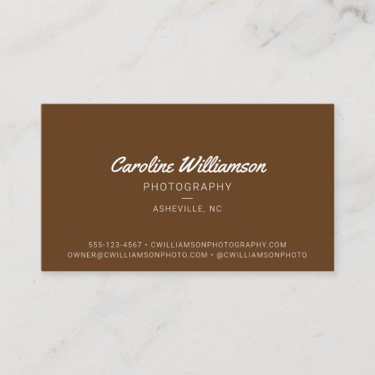 Carte De Visite Super Retro Brown Orange Fleurs botaniques tendanc (Devant)