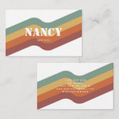 Carte de visite Super rétro rayé (Devant / Derrière)