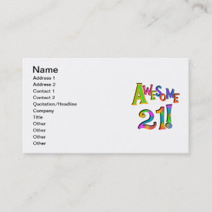 Carte De Visite Superbe 21 T-shirts et cadeaux d'anniversaire