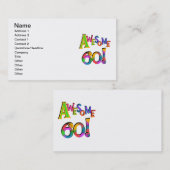 Carte De Visite Superbe 60 T-shirts et cadeaux d'anniversaire (Devant / Derrière)