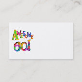 Carte De Visite Superbe 60 T-shirts et cadeaux d'anniversaire (Dos)