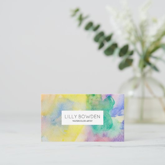 Carte De Visite Superbe aquarelle (Debout devant)