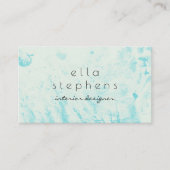 Carte De Visite Superbe aquarelle vert de mer (Devant)