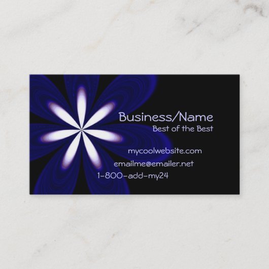 Carte de visite superbe de fleur (Devant)