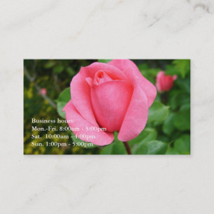 Carte De Visite superbe fleur de rose rose professionnelle