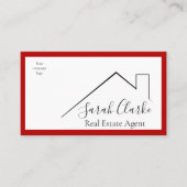 Carte de visite supérieur du toit rouge (Devant)