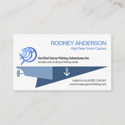 Carte De Visite Supersonic Yacht Marine Jeu Pêche (Devant)