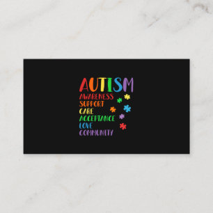 Carte De Visite Support Acceptance Ally Autism