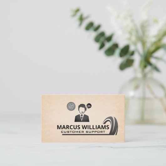 Carte De Visite Support client | Centre d'appel technique | Graphi (Debout devant)