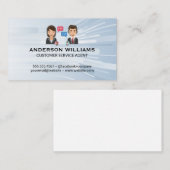 Carte De Visite Support clientèle du centre d'appels | Les gens qu (Devant / Derrière)