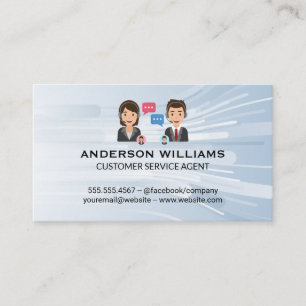 Carte De Visite Support clientèle du centre d'appels   Les gens qu