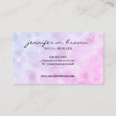 Carte De Visite Support de l'entraîneur de naissance Doula (Dos)