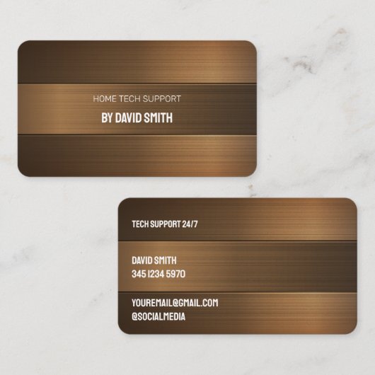 Carte De Visite Support technique 🔋 (Devant / Derrière)