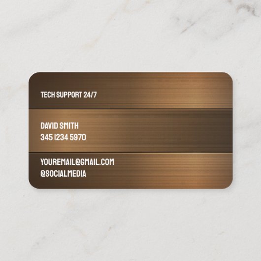 Carte De Visite Support technique 🔋 (Dos)