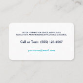 Carte De Visite Support technique 📺 (Dos)