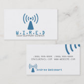 Carte De Visite Support technique Équipe de Geek de réparation inf (Devant / Derrière)