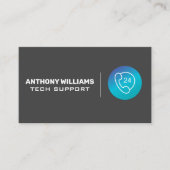 Carte De Visite Support technique | Icône de téléphone (Devant)