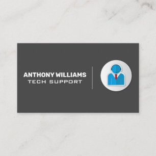 Carte De Visite Support technique   Support client avec casque