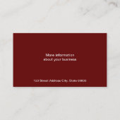 Carte De Visite Supports Crimson rouge (variation 2) gris arrière  (Dos)