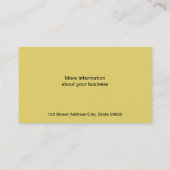 Carte De Visite Supports (jaune muet) (Dos)