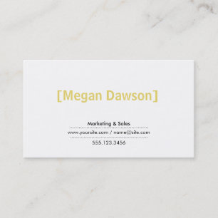 Carte De Visite Supports (jaune muet)
