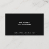 Carte De Visite Supports (noirs) (Dos)