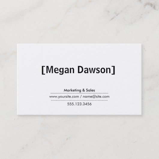 Carte De Visite Supports (noirs) (Devant)