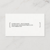 Carte De Visite Supports / Photographe (Dos)