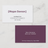 Carte De Visite Supports (raisin) (Devant / Derrière)