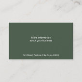 Carte De Visite Supports (vert) (Dos)