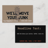 Carte De Visite Suppression de déchets de recouvrement de jonc per (Devant / Derrière)