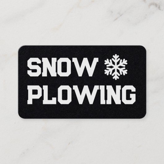 Carte De Visite Suppression de neige (Devant)