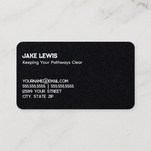 Carte De Visite Suppression de neige (Dos)