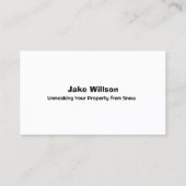 Carte De Visite Suppression de neige (Dos)