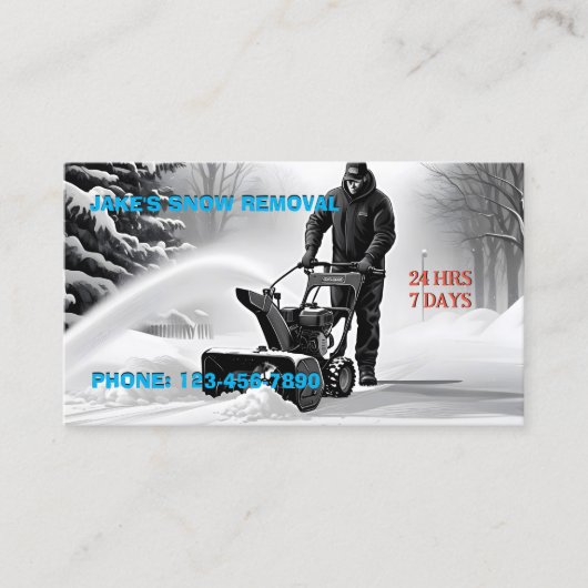 Carte De Visite Suppression de neige (Devant)