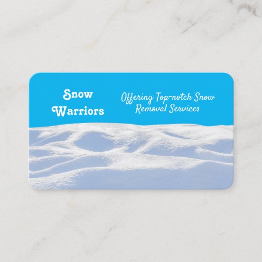 Carte De Visite Suppression de neige (Devant)