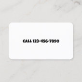 Carte De Visite Suppression des déchets d'animaux domestiques (Dos)