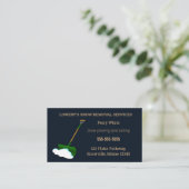 Carte De Visite Suppression modifiable de neige (Debout devant)